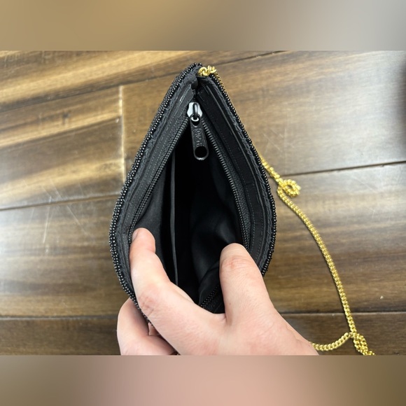 Black and Gold Beaded Crossbody Purse Chain Strap, y2k vintage 80s - Picture 8 of 9